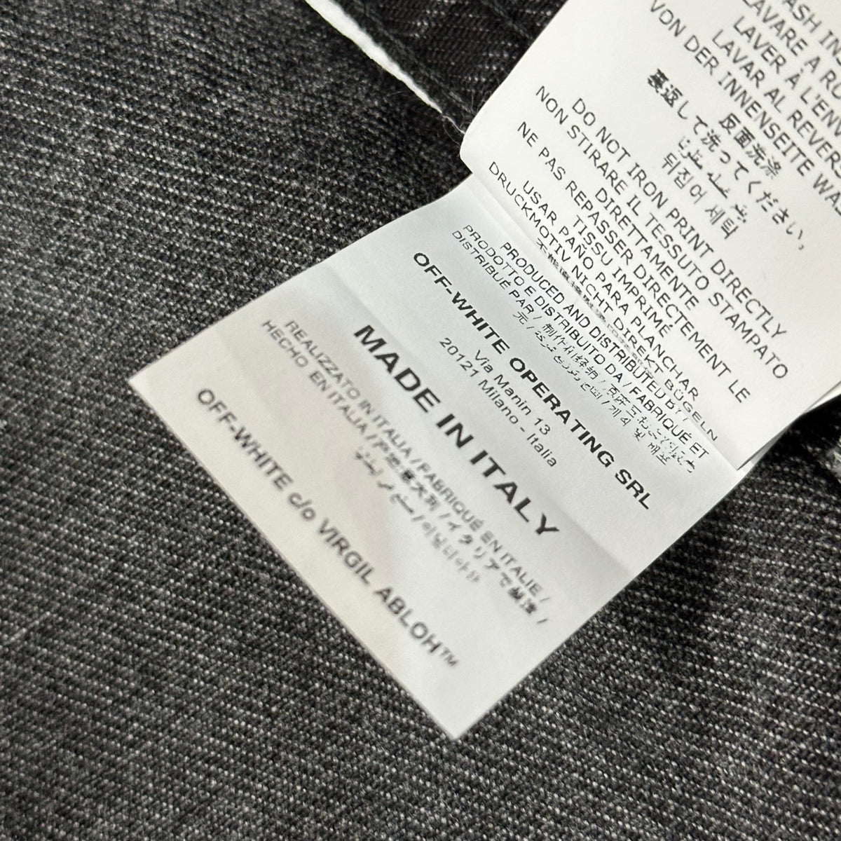 Off-White Arrow Oversize Denim Jacket Black Size M