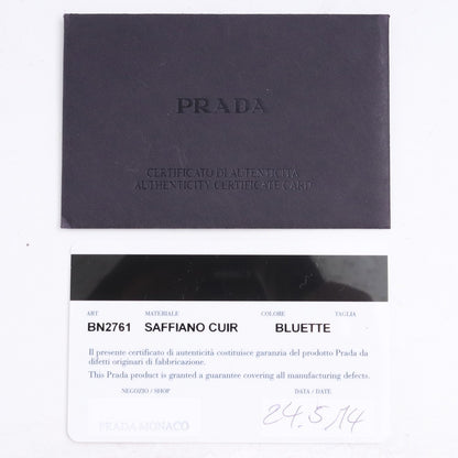 PRADA SAFFIANO CUIR Tote Bag Bluette Size F