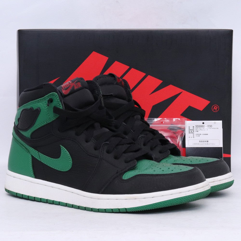 NIKE Air Jordan 1 Retro High OG Green Sneakers Size 27.5cm