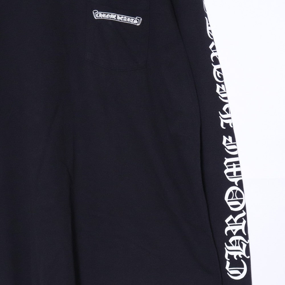 CHROME HEARTS Back Scroll Logo Long Sleeve Tee Black Size XL
