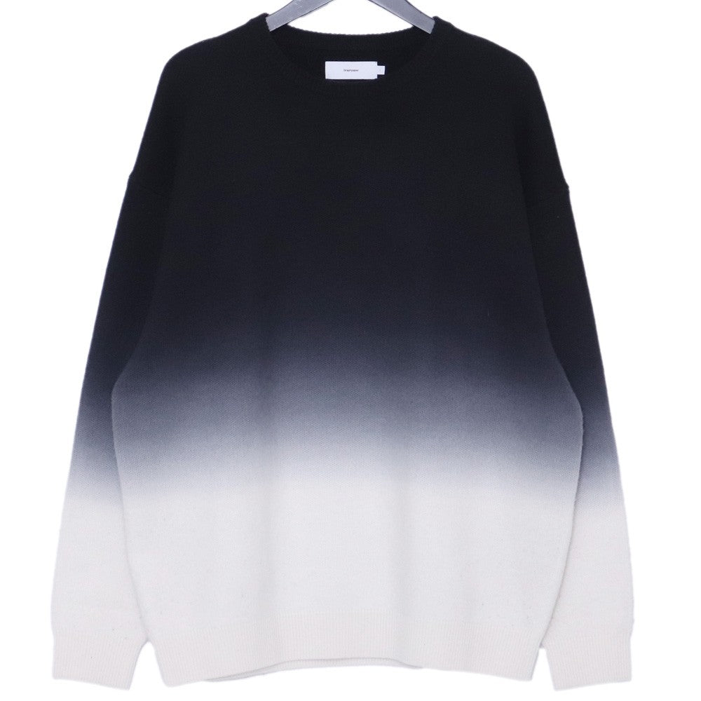 GRAPHPAPER 25AW Gradient Dyed Wool Knit Black/White Size 1
