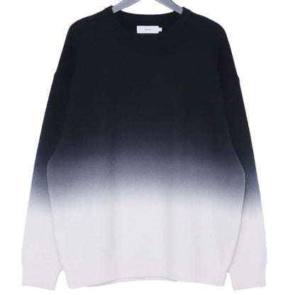 GRAPHPAPER 25AW Gradient Dyed Wool Knit Black/White Size 1