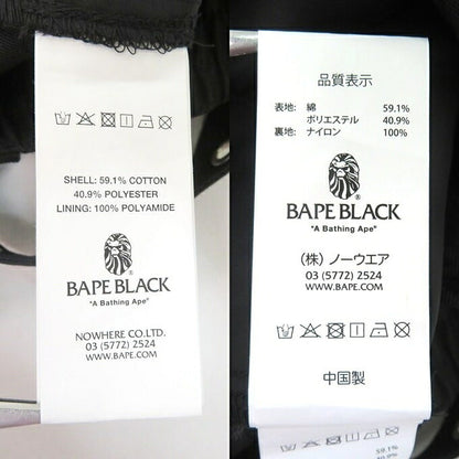 A BATHING APE BAPE BLACK Pleated Belted Pants Black Size M