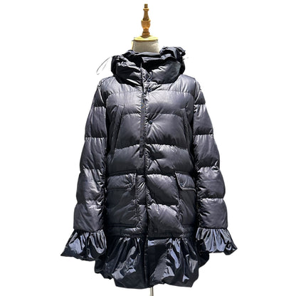 MONCLER sacai Seri Frill Down Jacket Navy Size 4