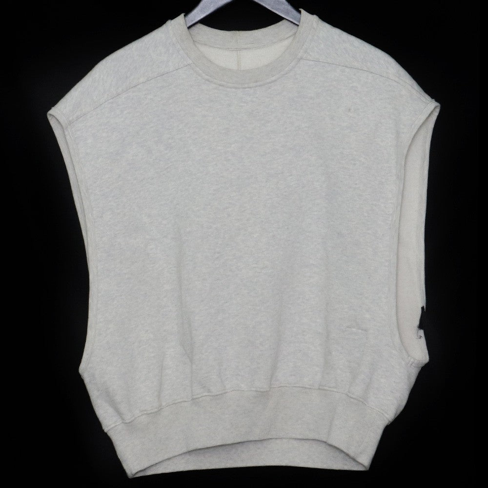 RICKOWENS DRKSHDW SL Tatlin Sleeveless Milk Melange Vest Size M