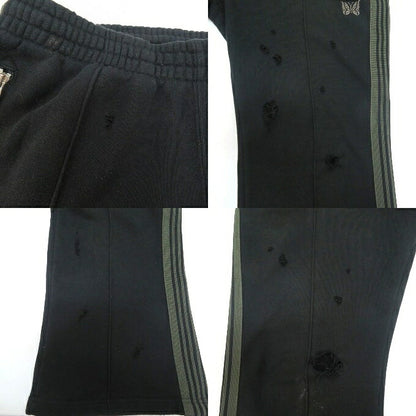 Needles Distressed Boot-Cut Track Pants Black Size M