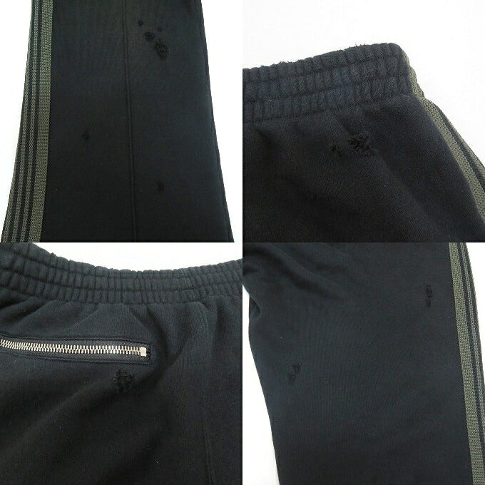 Needles Distressed Boot-Cut Track Pants Black Size M