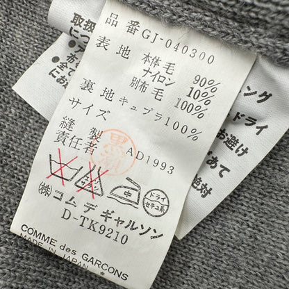 COMME des GARCONS 93AW Melton Knit Jacket Size FREE