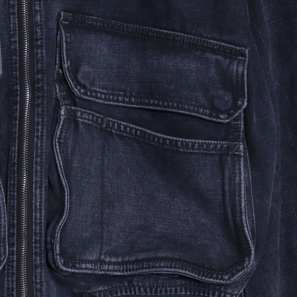 DIESEL D-KURZ Jacket in batavia-weave denim Black Size S