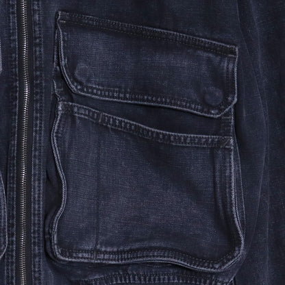 DIESEL D-KURZ Jacket in batavia-weave denim Black Size S