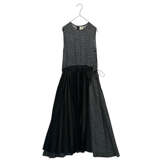 noir kei ninomiya 19SS Floral Gathered Pleated Dress Size XS