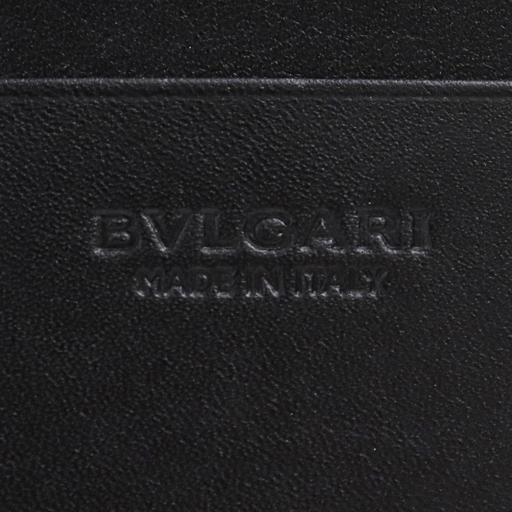 BVLGARI Embossed Octo Long Wallet Black Size F