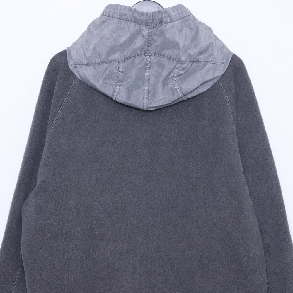 SACAI 24AW Garment Dye Cotton Jersey Zip Hoodie Gray Size 1