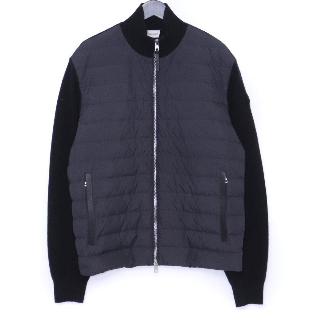 MONCLER 24SS Cashmere Blend Knit Down Jacket Black Size L