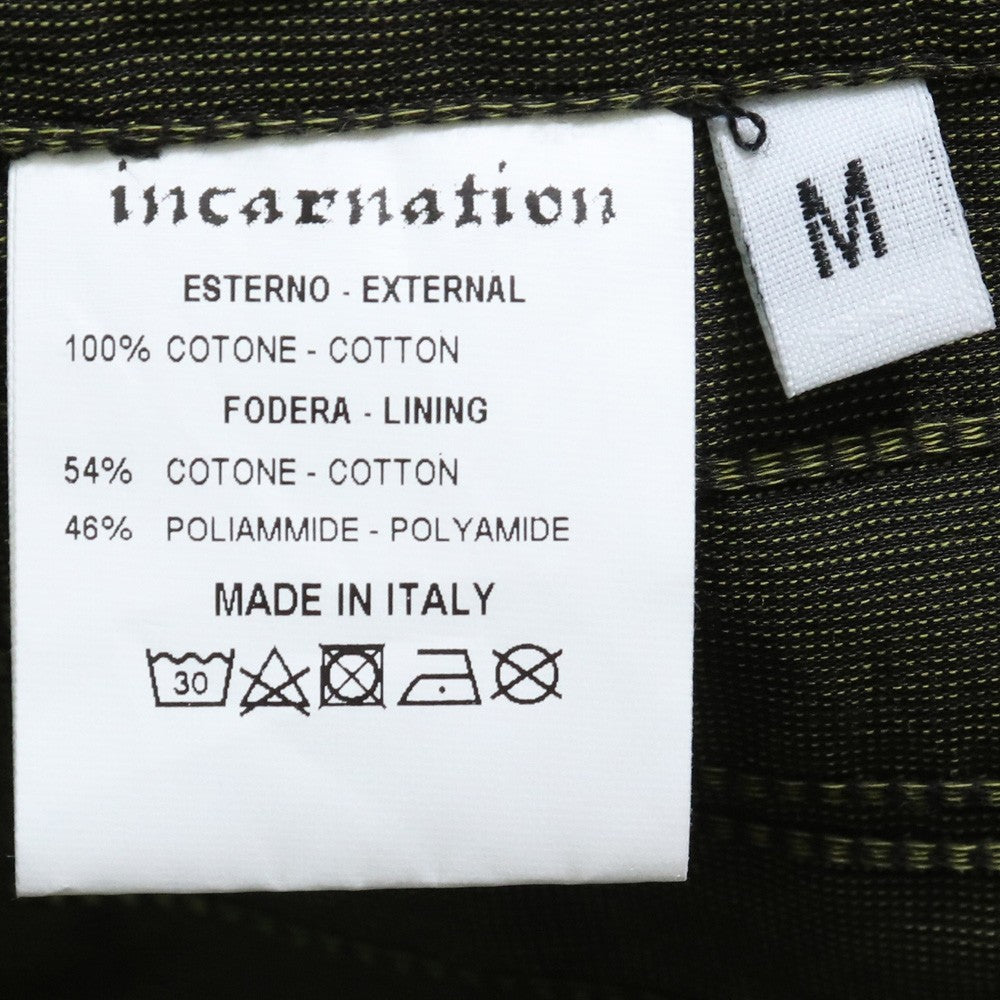 INCARNATION 23AW Double Breast Moto Canvas Coat Khaki Size M