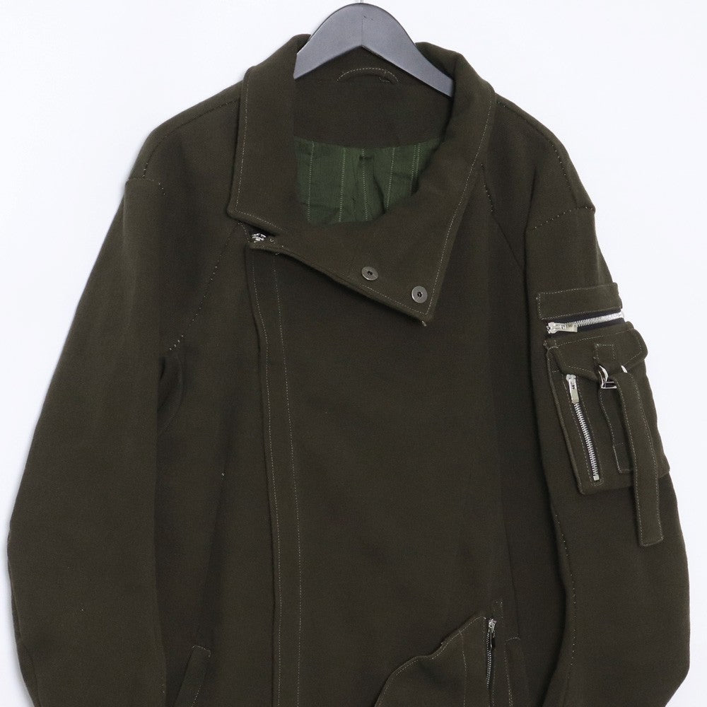 INCARNATION 23AW Double Breast Moto Canvas Coat Khaki Size M