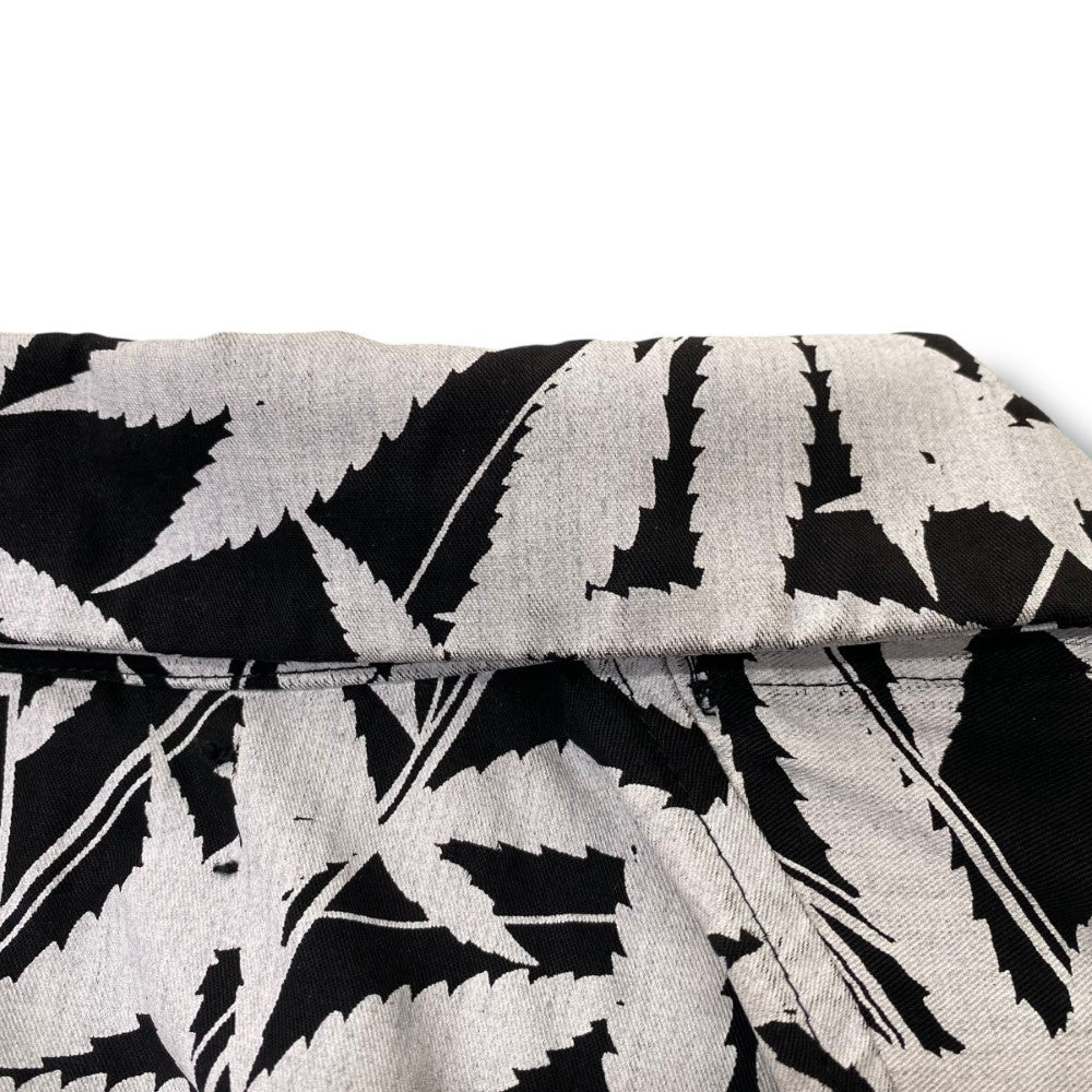 AMIRI Leaf Tencel SS Aloha Shirt Black White Size S