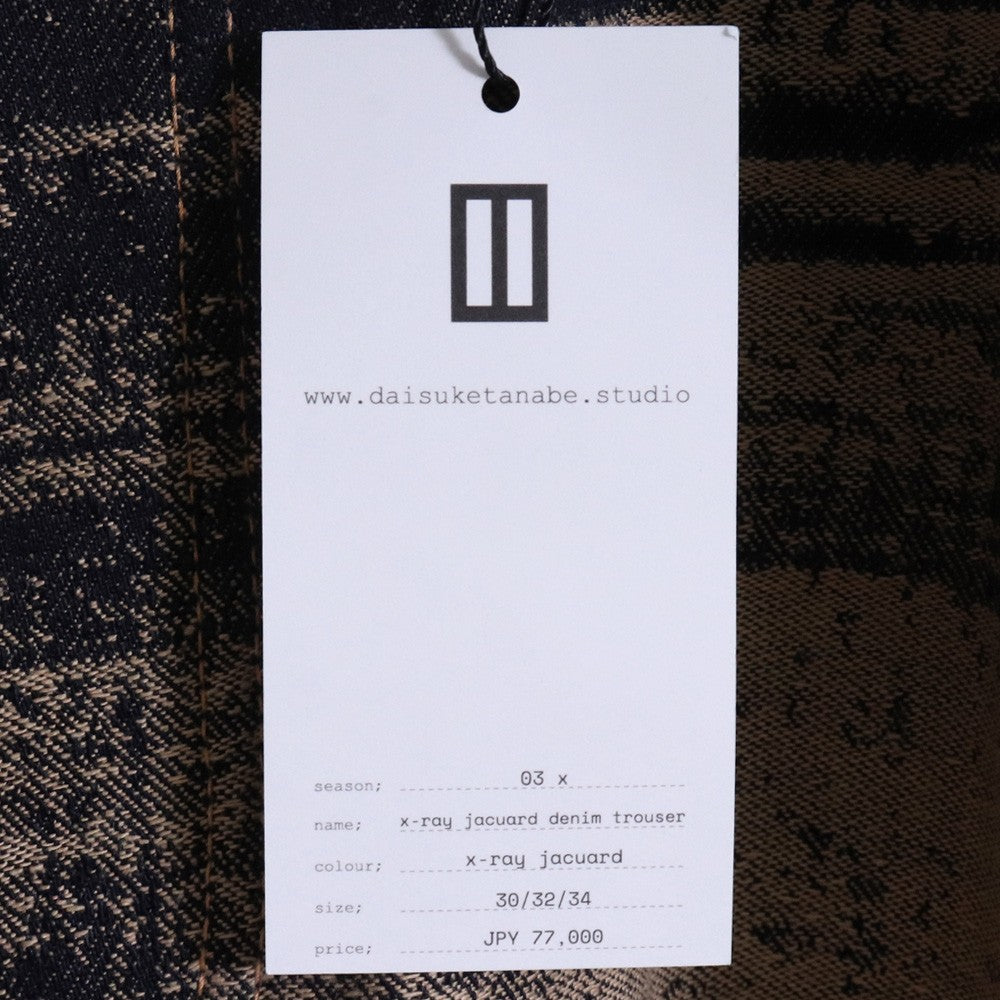 DAISUKE TANABE 26SS X-Ray Jacquard Wide Denim Jeans Size 32
