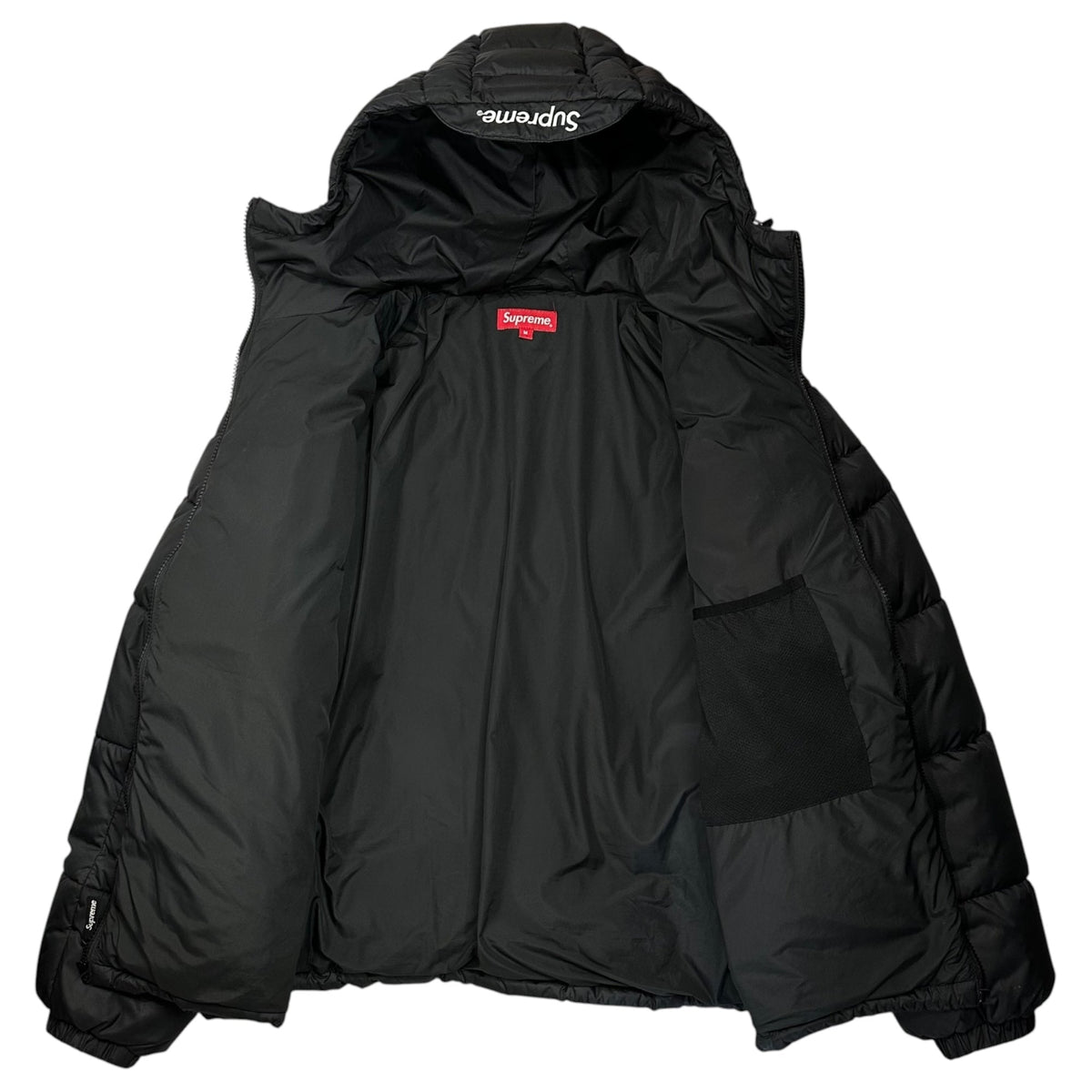 SUPREME 21AW Warp Hooded Puffy Jacket Black Size M