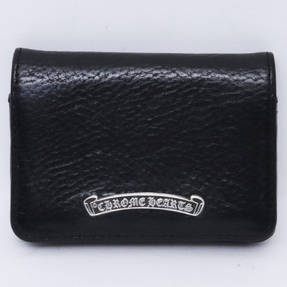 CHROME HEARTS 3 Pocket Scroll Card Case Black Size F