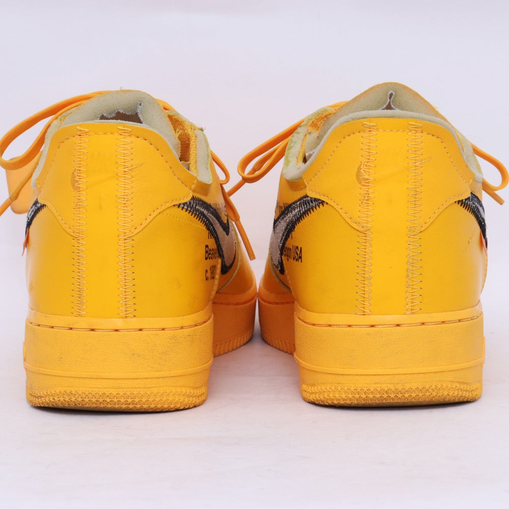 Off-White x Nike Air Force 1 Low Gold Sneakers Size 28.5cm