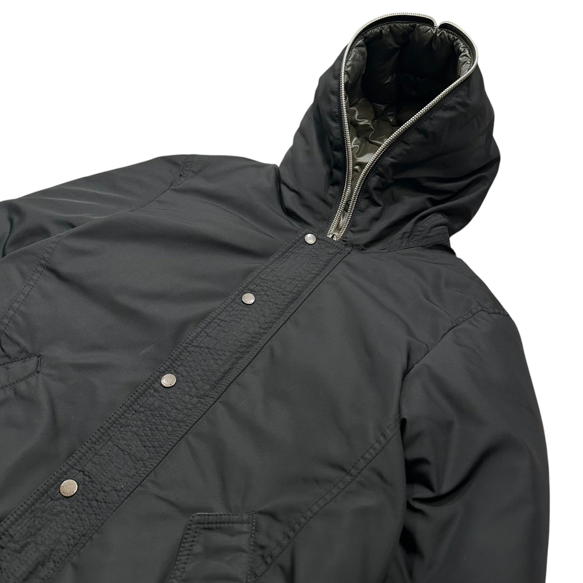DUVETICA CEBRENO Hooded Down Jacket Black Size 46