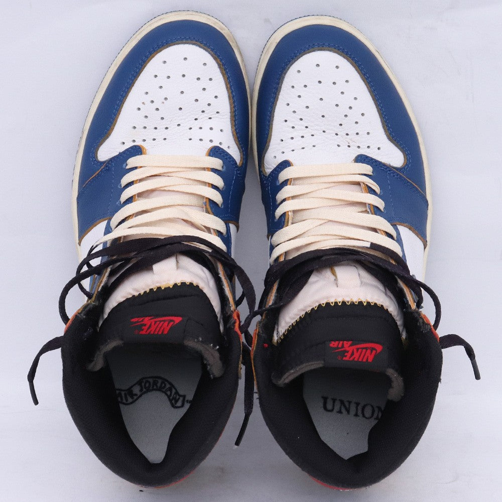 NIKE x UNION AJ1 Retro High Storm Blue Sneakers Size 28.5cm