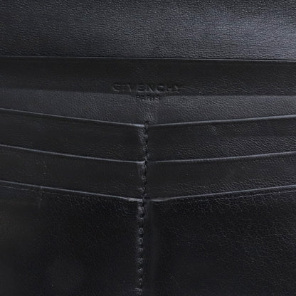 GIVENCHY Diamond Quilted Leather GV3 Wallet Black Size F