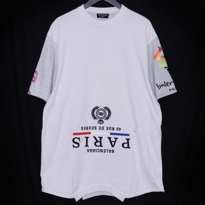 BALENCIAGA 22AW Upside Down Reconstructed T-Shirt Size 2