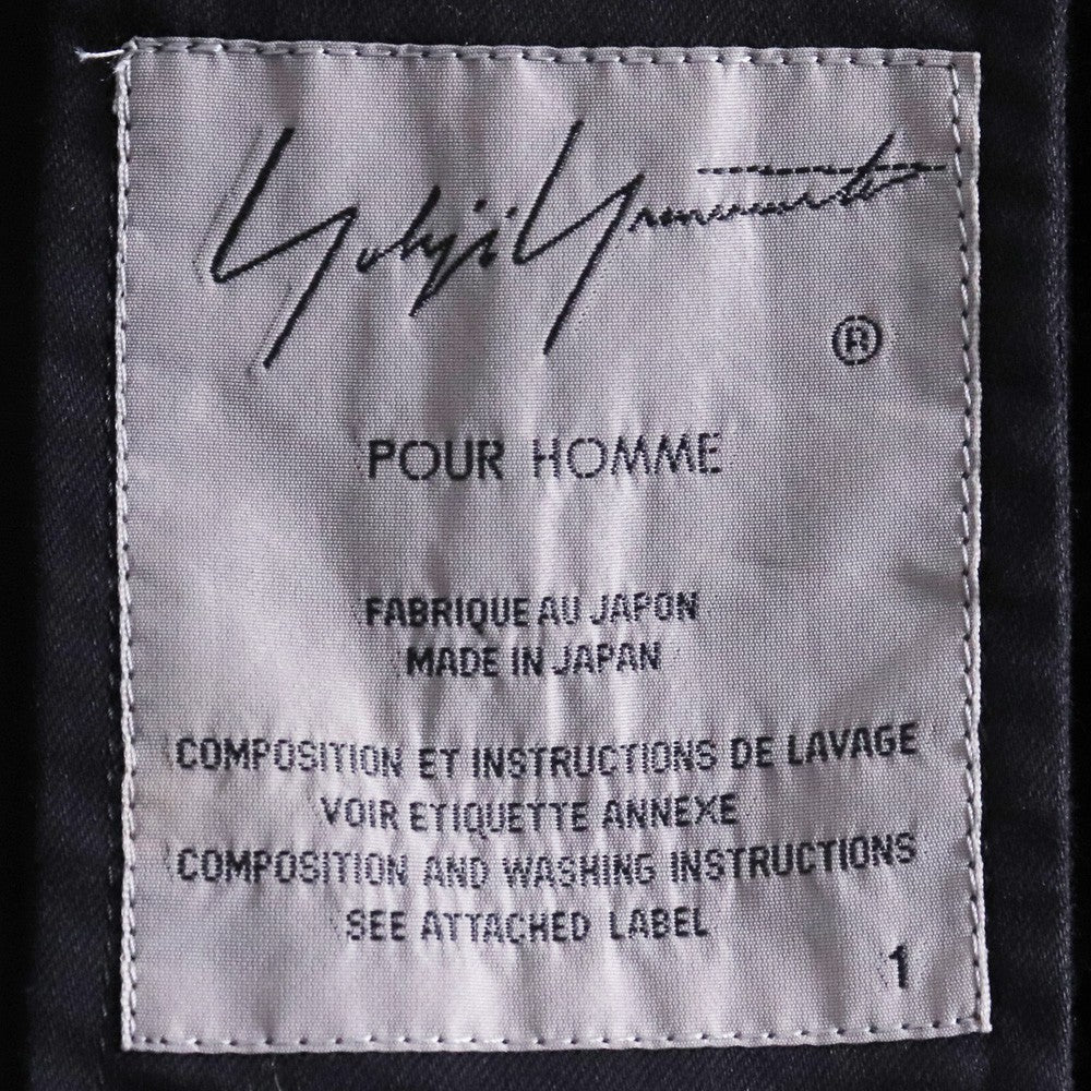 YOHJI YAMAMOTO POUR HOMME 19SS Stand Shirt Black Size 1