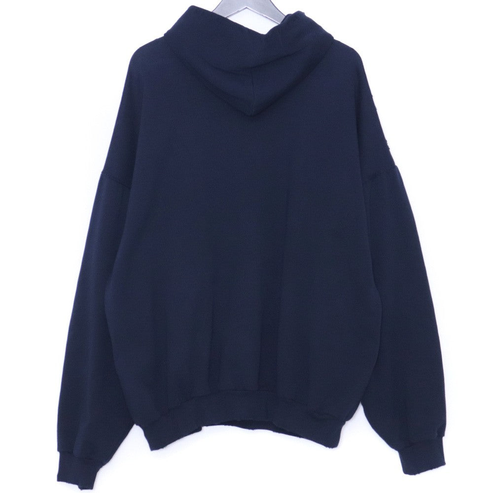 BALENCIAGA 23AW BE NICE Distressed Hoodie Navy Size 1