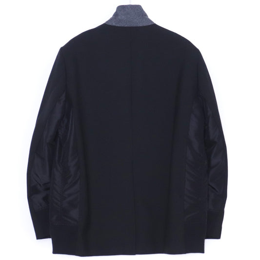 SACAI 24AW Suiting High Neck Jacket Black Size 2