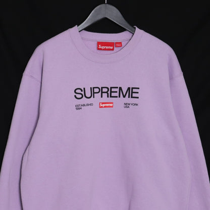 SUPREME 24SS Established Crewneck Sweatshirt Purple Size S
