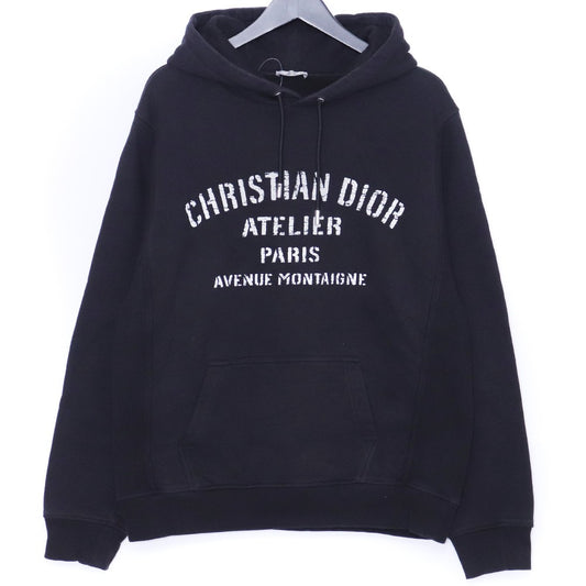 CHRISTIAN DIOR 20AW ATELIER LOGO Hoodie Black Size L
