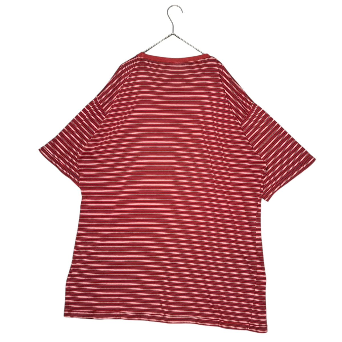 STUSSY 90s Vintage USA Striped Pocket T-Shirt Red Size L