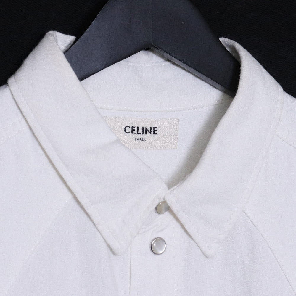 CELINE 23AW Western Painter Shirt White Size XS