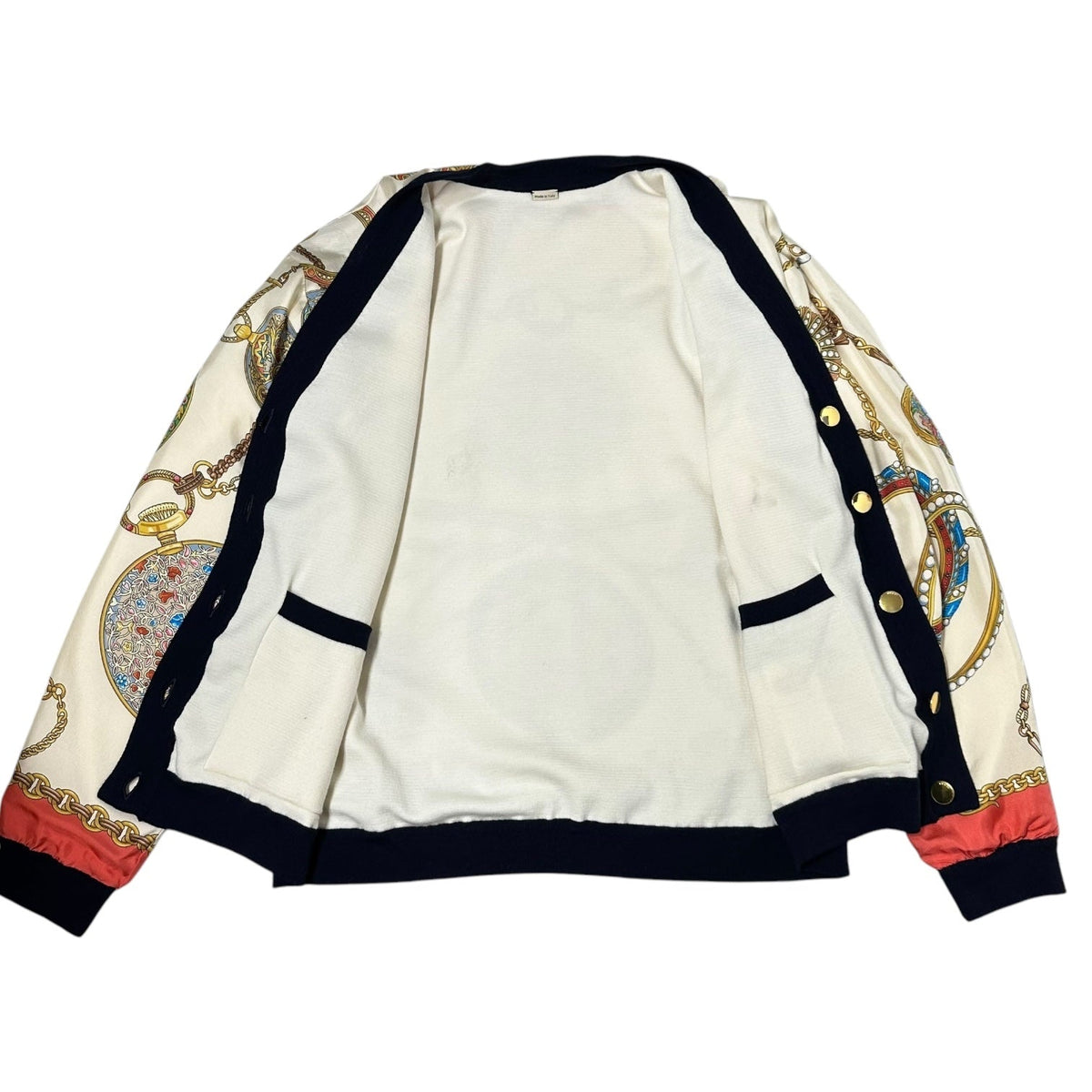 GUCCI 23AW All-over Silk Reversible Knit Cardigan Size M