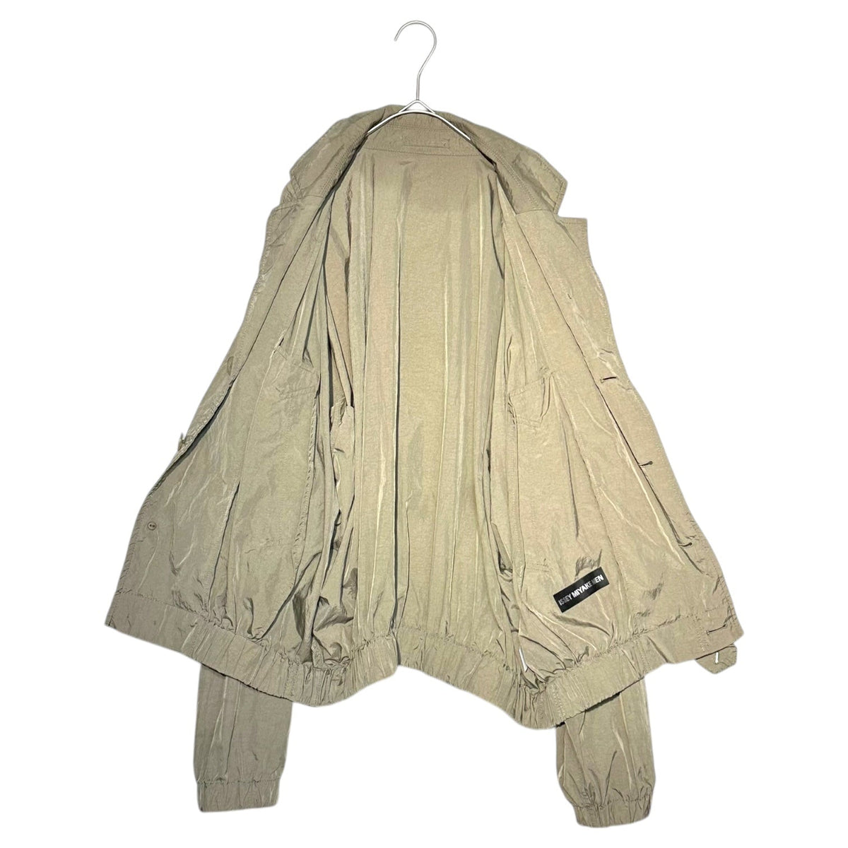 ISSEY MIYAKE MEN 18SS Open Collar Wind Coat Beige Size 3