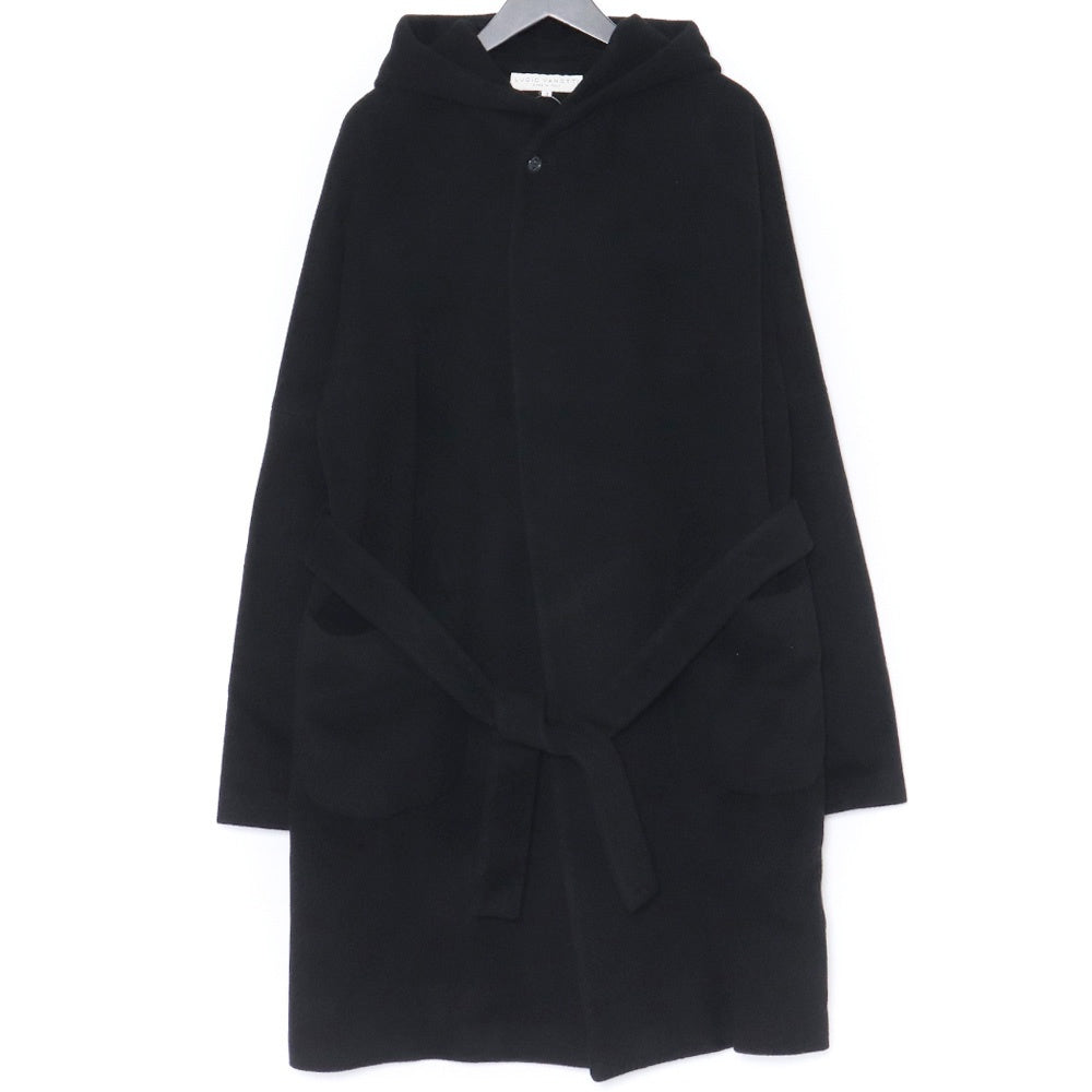 LUCIO VANOTTI Black Wool Cashmere Dolman Sleeve Coat Size 3