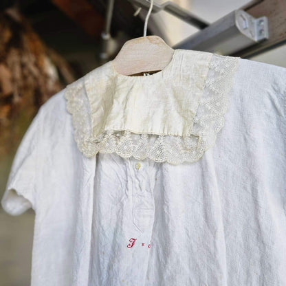 Euro antique 10s Lace Collar Beige Size FREE