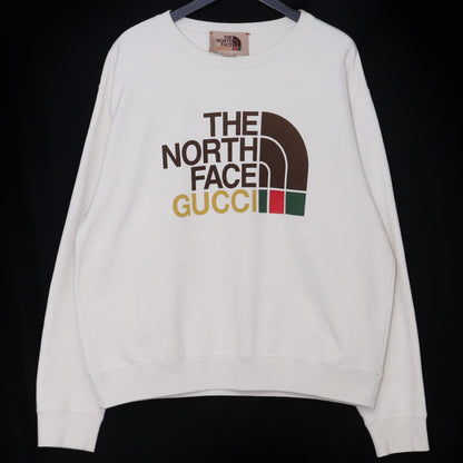 GUCCI x The North Face Logo Sweatshirt Beige Sweatshirt Size S