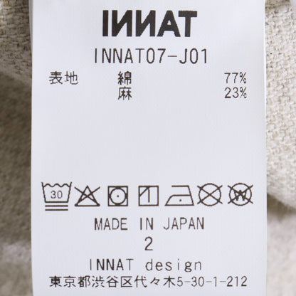 Innat 25SS Tailored Drivers Jacket Beige Size 2