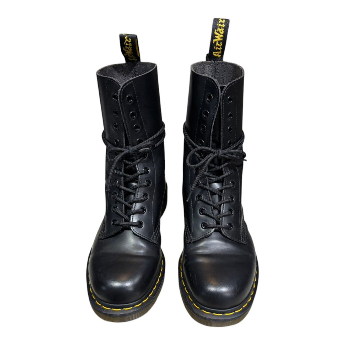 DR.MARTENS 10-Eyelet Leather Boots Black Size 26.5cm