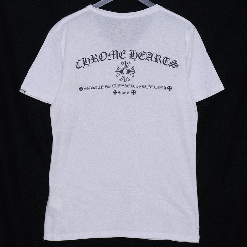 CHROME HEARTS Back Arch Logo CH Plus T-Shirt White Size M