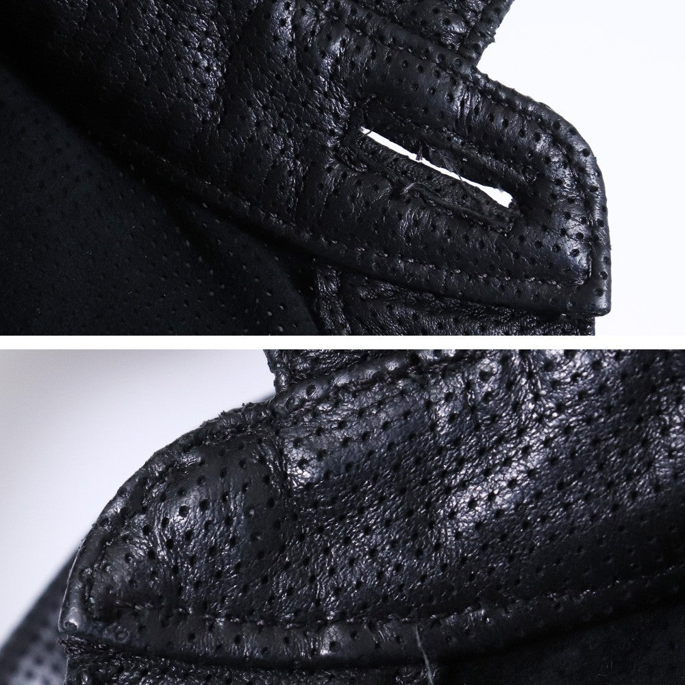 CHROME HEARTS Leather Cross Ball Button-Up Black Size S