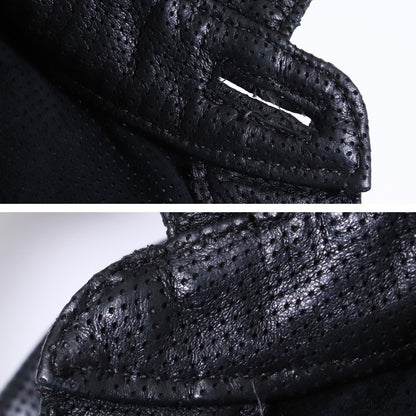 CHROME HEARTS Leather Cross Ball Button-Up Black Size S