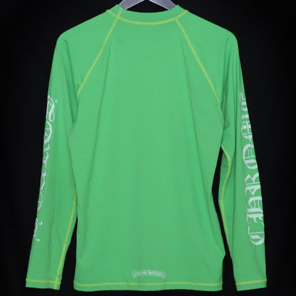 Chrome Hearts Green Side CH Logo Print Rush Guard Size M
