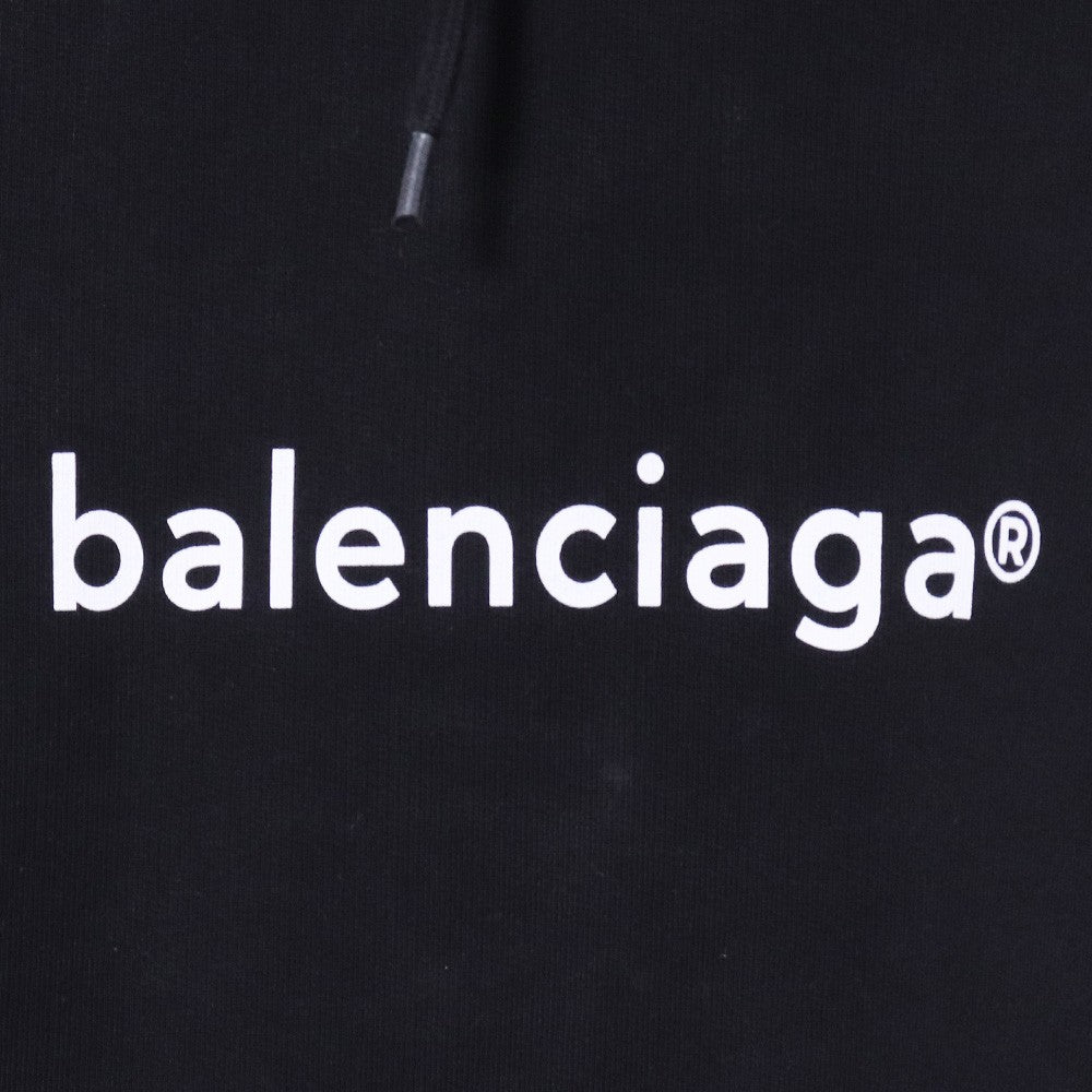 BALENCIAGA Copyright Medium Fit Hoodie Black Size L
