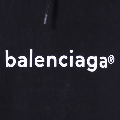 BALENCIAGA Copyright Medium Fit Hoodie Black Size L