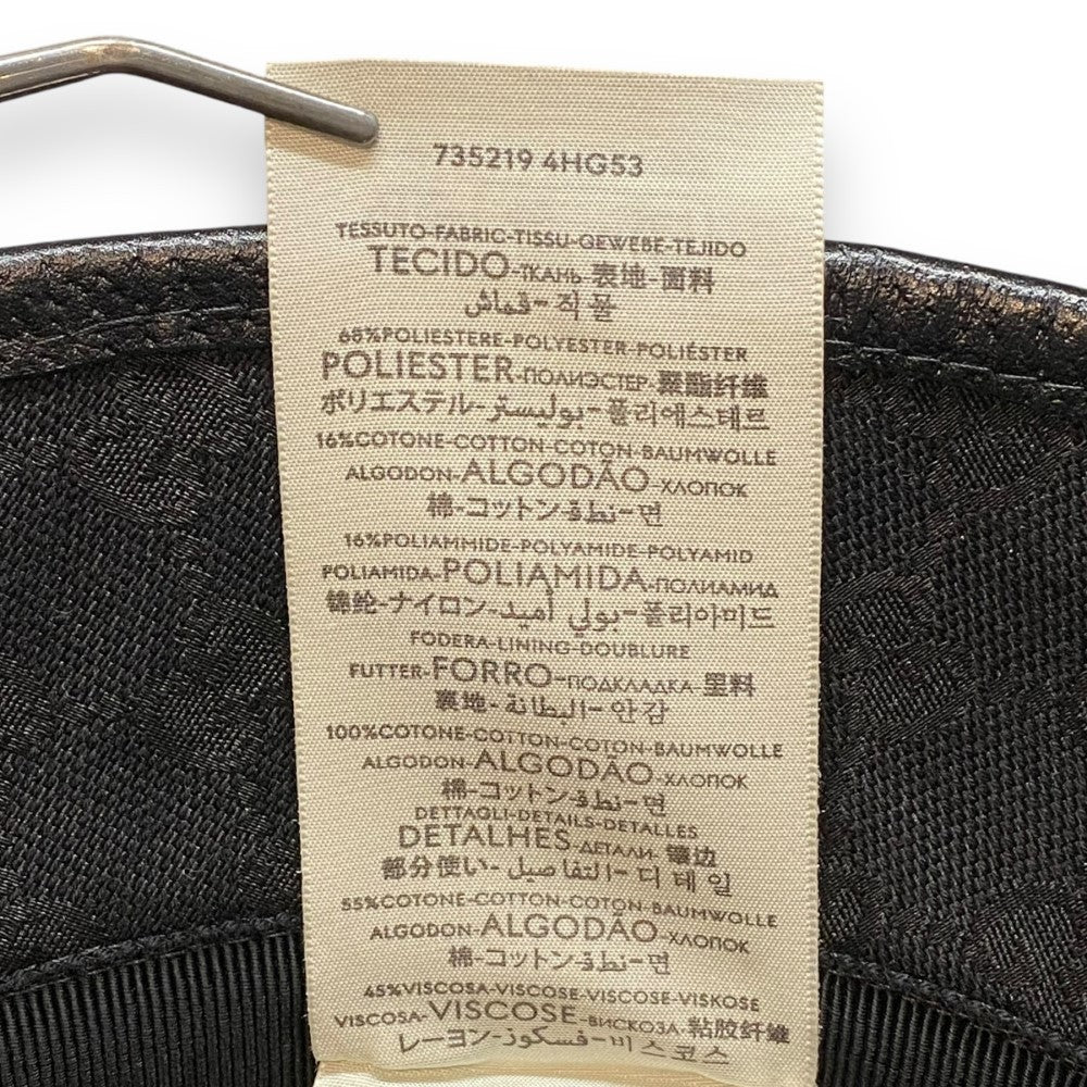 GUCCI Original GG Canvas Bucket Hat Black Size L